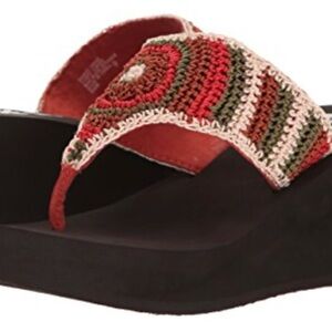 Yellow Box Multicolor Crochet Strap Sandals